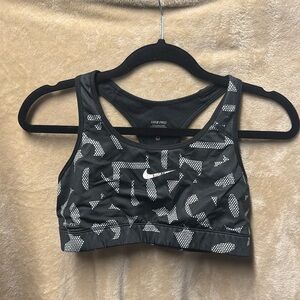 Nike Pro Dri-Fit Sports Bra - Black/White - Large